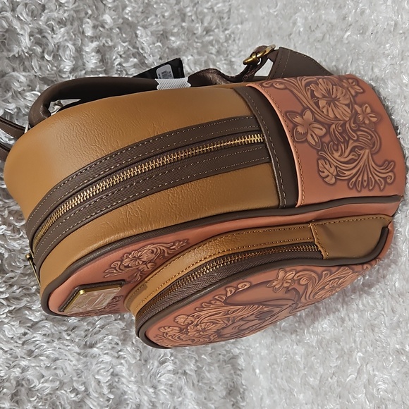 NWT Loungefly Lilo And Stitch Carving Embossed Design Mini Backpack - Picture 10 of 16